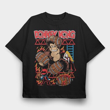 Donkey Kong, Tricou Oversize Barbati (Unisex)