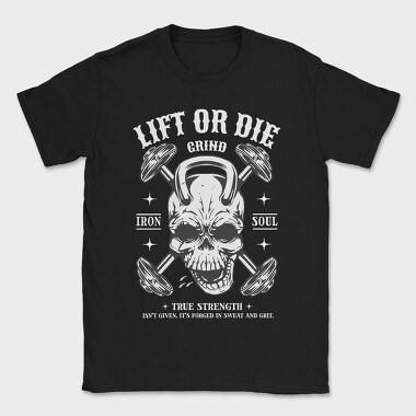 Dark Skull Gym Lift, Tricou Barbati (Unisex)