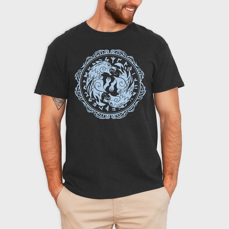 Wolf Viking Runes, Tricou Barbati (Unisex)