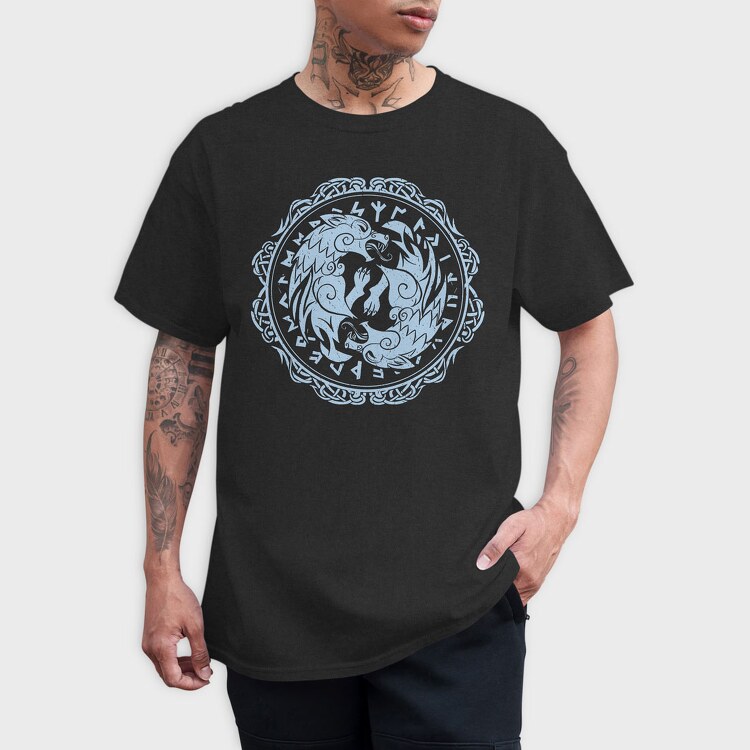 Wolf Viking Runes, Tricou Barbati (Unisex)