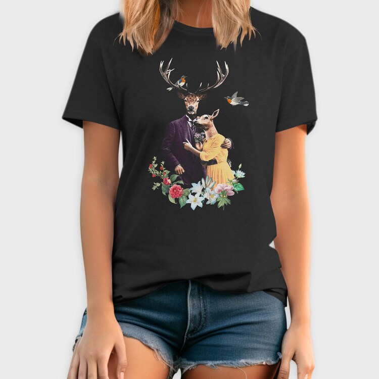 Deers Couple, Tricou Barbati (Unisex)