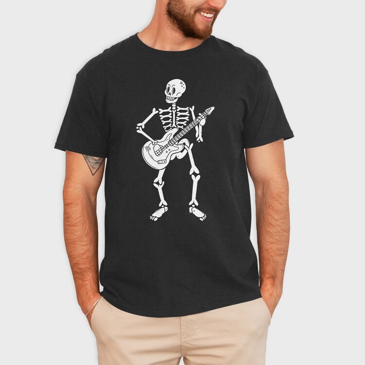 Guitar Skull, Tricou Barbati (Unisex)