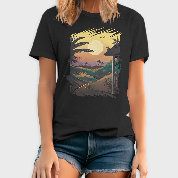 Hawaiian Landscape, Tricou Barbati (Unisex)