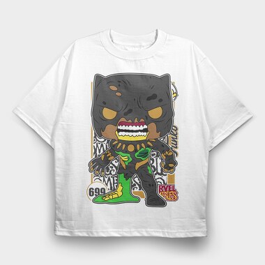Funko Marvel Zombies Black Panther, Tricou Oversize Barbati (Unisex)