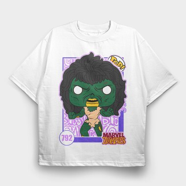 Funko Marvel Zombies She Hulk, Tricou Oversize Barbati (Unisex)