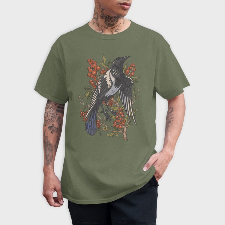 Magpie Berries, Tricou Barbati (Unisex)