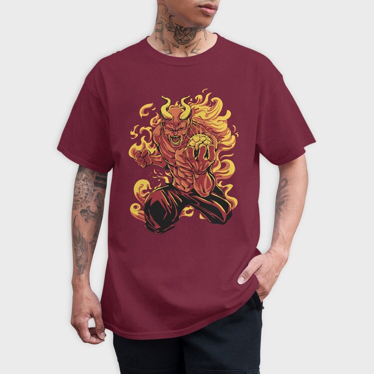 Demon Soccer Fire, Tricou Barbati (Unisex)