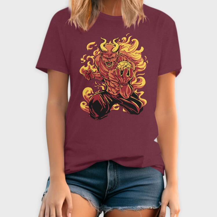 Demon Soccer Fire, Tricou Barbati (Unisex)
