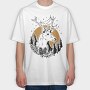 Deer Wild In Nature Christmas, Tricou Oversize Barbati (Unisex)