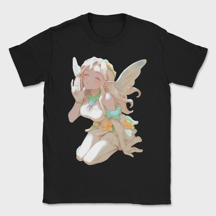 Fairy Fantasy Anime Blowing Kiss, Tricou Barbati (Unisex)