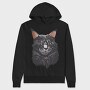 Maine Cat Portrait, Hanorac Oversize Barbati (Unisex)