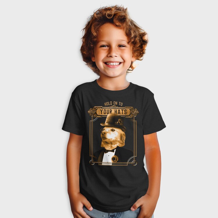 Steampunk Dog Hat, Tricou Copii