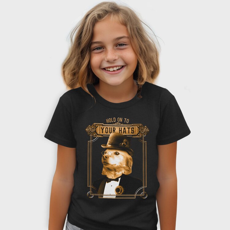 Steampunk Dog Hat, Tricou Copii