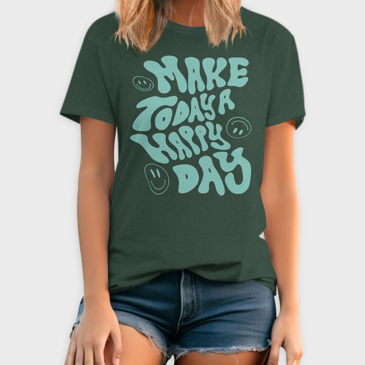 Make Today a Happy Day, Tricou Barbati (Unisex)