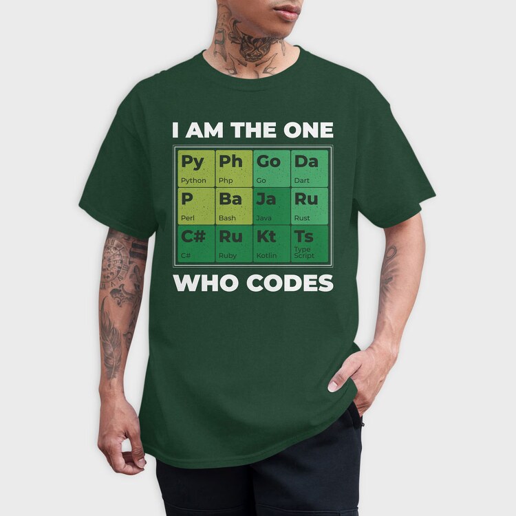 Developer Periodic Table, Tricou Barbati (Unisex)