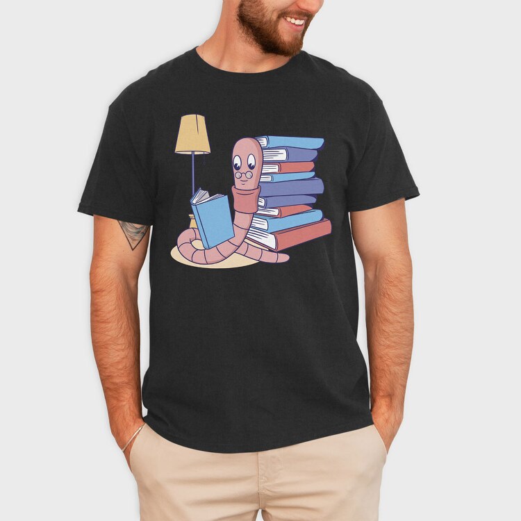Worm Book, Tricou Barbati (Unisex)