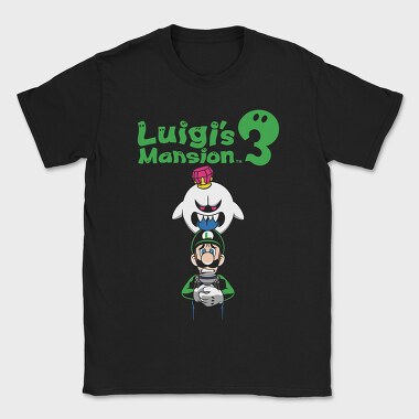 Luigi Boo Black Background, Tricou Barbati (Unisex)