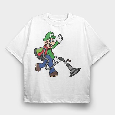 Luigi Poltergust, Tricou Oversize Barbati (Unisex)