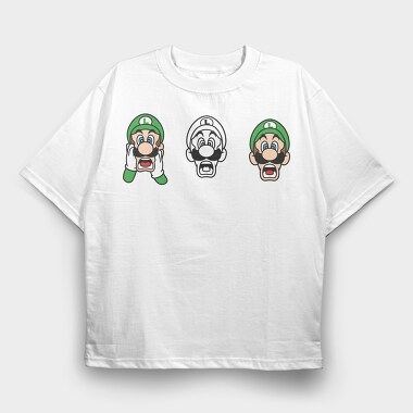 Luigi Scream 1 2, Tricou Oversize Barbati (Unisex)