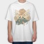 Fairy Flying In The Sky Forest Cottage, Tricou Oversize Barbati (Unisex)