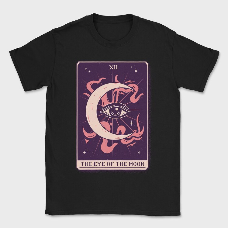 Eye On The Moon Mystical Tarot Card The Si, Tricou Barbati (Unisex)