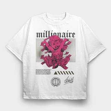 Millionaire 1, Tricou Oversize Barbati (Unisex)