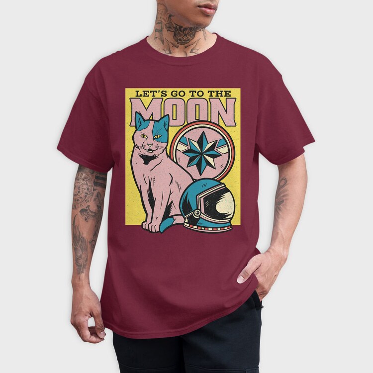 Lets Go to the Moon, Tricou Barbati (Unisex)