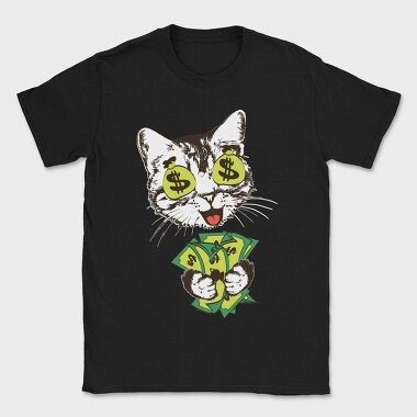 Money Cat, Tricou Barbati (Unisex)