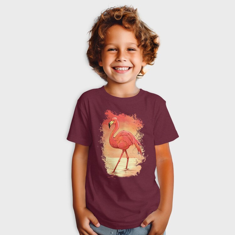 Flamingo Painting, Tricou Copii