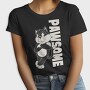 Cartoon Cat Pawsome, Tricou Femei