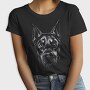 Doberman Dog Monochrome, Tricou Femei