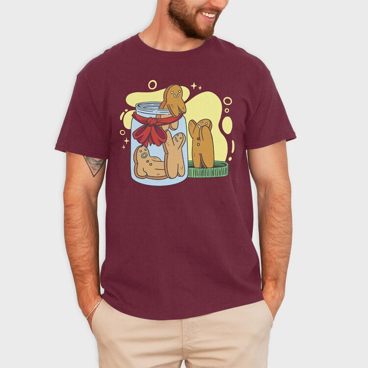 Ginger Cookie Escape Jar, Tricou Barbati (Unisex)