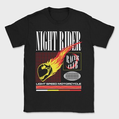 Night Rider 1, Tricou Barbati (Unisex)