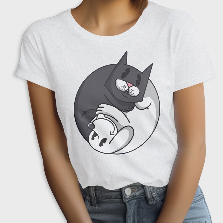 Yin Yang Cat and Dog, Tricou Femei