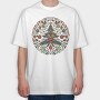 Decorative Christmas Tree Wreath, Tricou Oversize Barbati (Unisex)