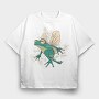 Fairy Frog With Wings, Tricou Oversize Barbati (Unisex)