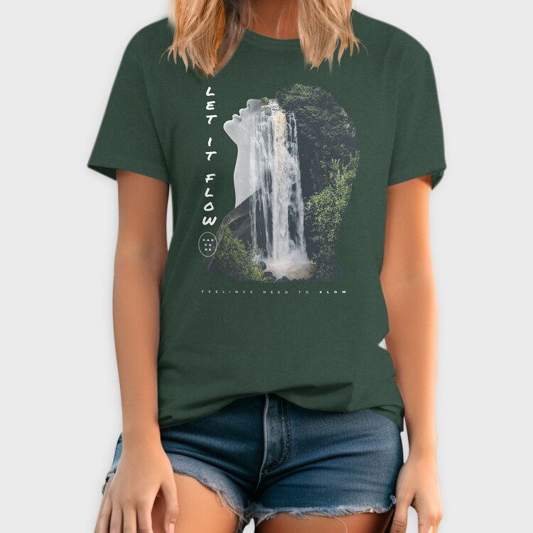 Cascade Woman, Tricou Barbati (Unisex)