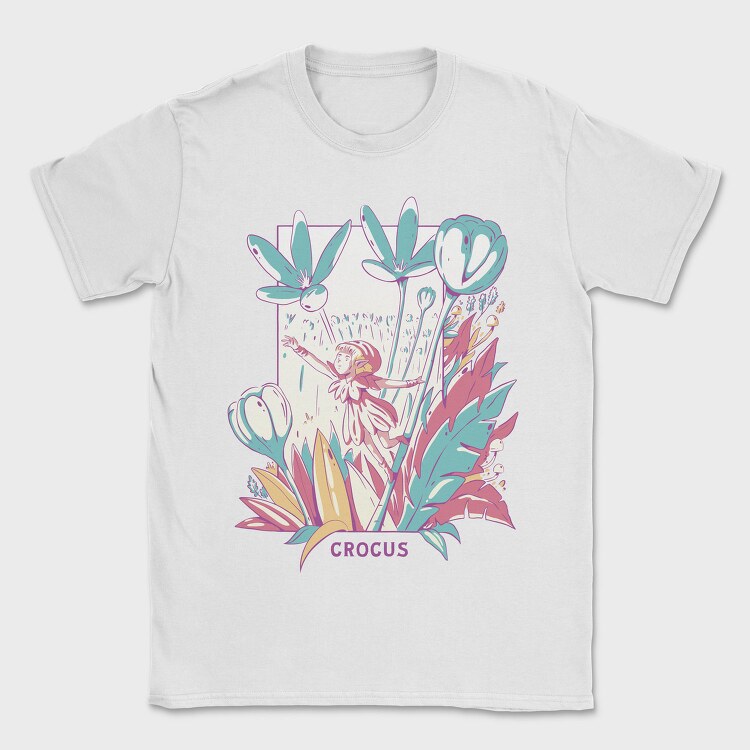 Fantasy Fairy In Flower Field Fairycore, Tricou Barbati (Unisex)