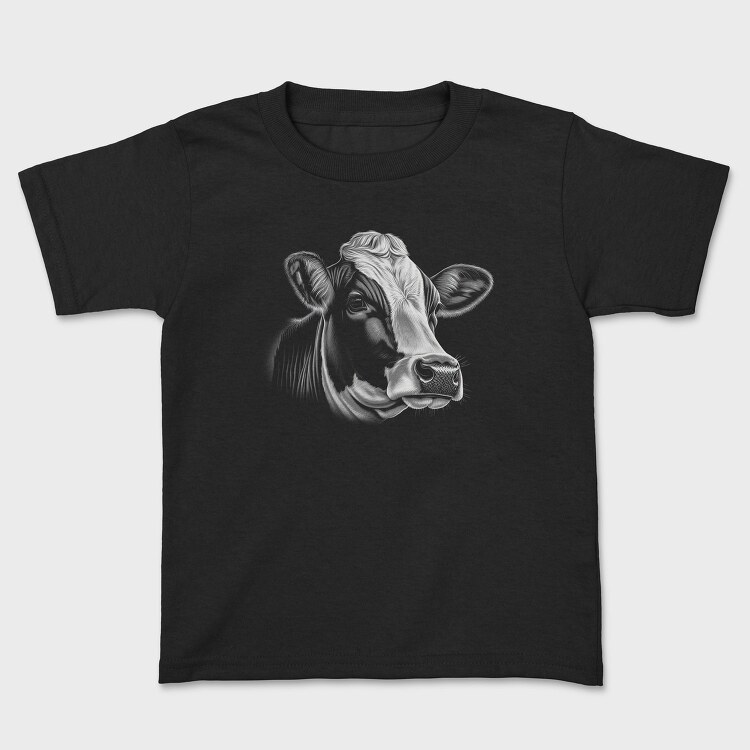 Farm Cow Portrait, Tricou Copii