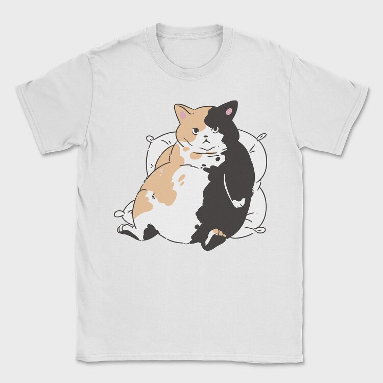 Fat Cat Resting, Tricou Barbati (Unisex)