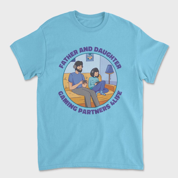 Father And Daughter Gaming, Tricou Barbati (Unisex)