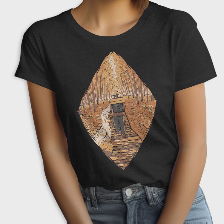 Hiker Autumn Path, Tricou Femei