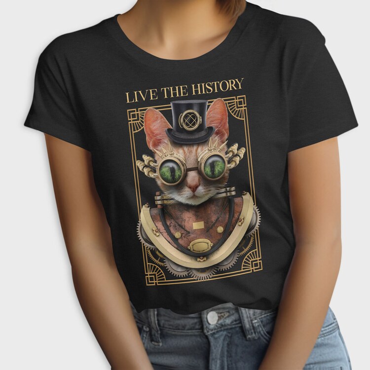 Steampunk Cat, Tricou Femei