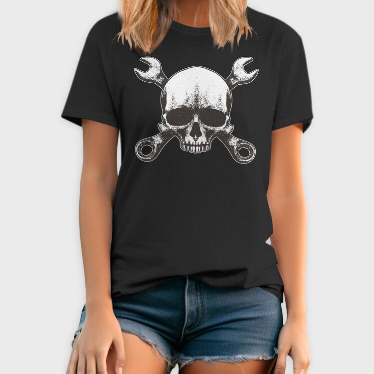Mechanic Skull Wrench, Tricou Barbati (Unisex)