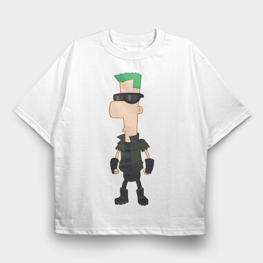 Phineas and Ferb 11, Tricou Oversize Barbati (Unisex)