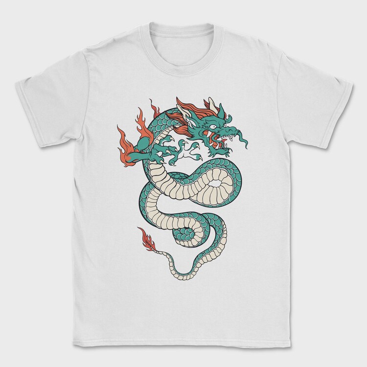 Fire Flames Dragon, Tricou Barbati (Unisex)