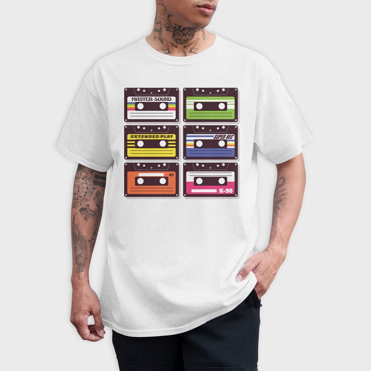 Cassettes, Tricou Barbati (Unisex)