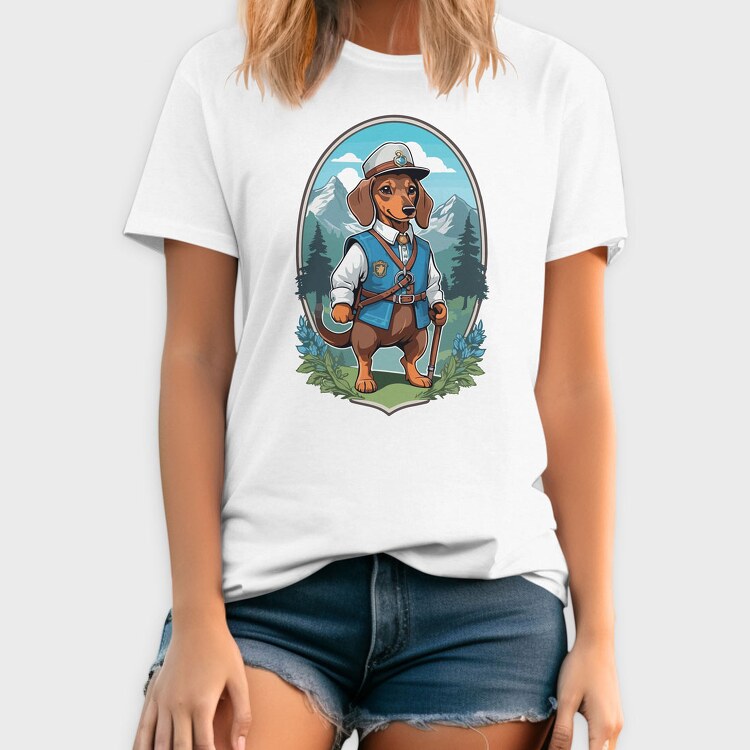 Hiking Dog, Tricou Barbati (Unisex)