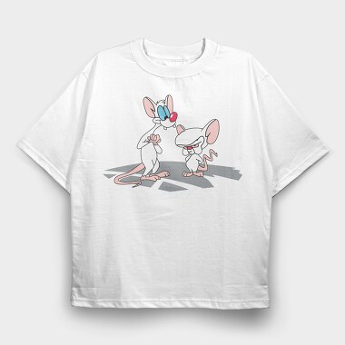 Pinky & the Brain 6, Tricou Oversize Barbati (Unisex)