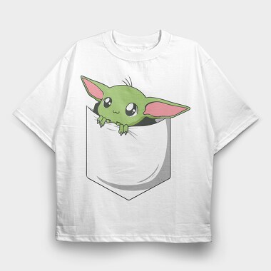 Pocket Baby Yoda 23, Tricou Oversize Barbati (Unisex)